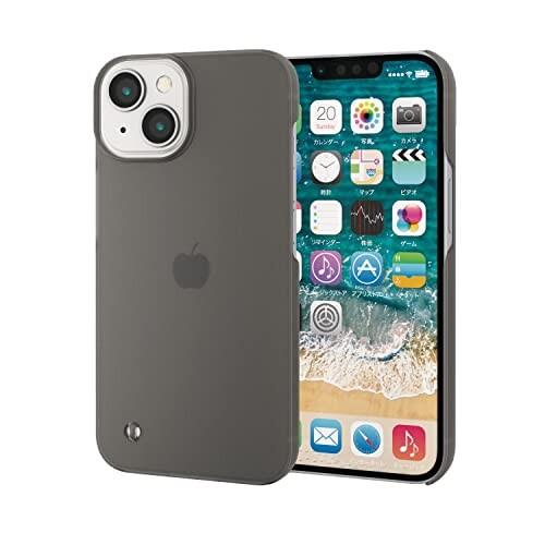 エレコム iPhone 14 ケース カバー リサイクル素材 ハード 軽量 スリム ストラップホール...