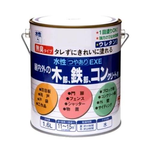 ニッペ ペンキ 塗料 水性つやありEXE 1.6L マリンブルー 水性 つやあり 屋内外 日本製 4...