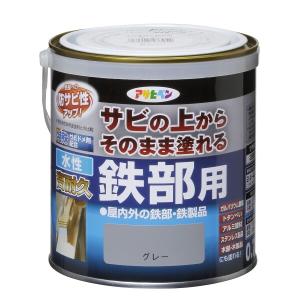 アサヒペン 塗料 ペンキ 水性高耐久鉄部用 0.7L グレー 水性 サビの上からそのまま塗れる｜trafstore