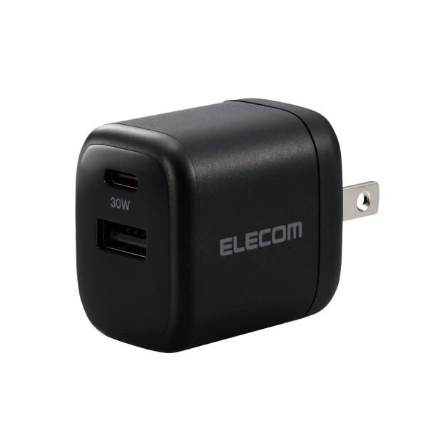 エレコム 急速充電器 Type-C USB 30W 2ポート (USB-C/USB-A) 小型 軽量...