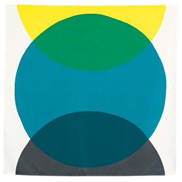 むす美 ふろしき 100 アクアドロップ リサイクル まる ブルー グリーン 100cm ポリエステ...