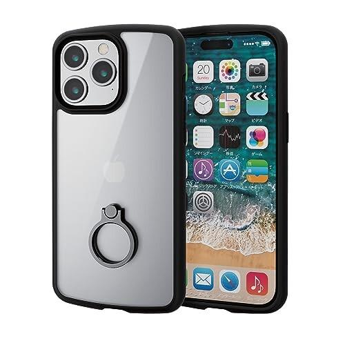 エレコム iPhone15 Pro Max ケース TOUGH SLIM LITE リング付き 耐衝...