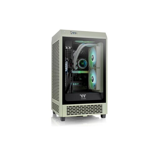 Thermaltake The Tower 200 Matcha Green 大型グラフィックカード...