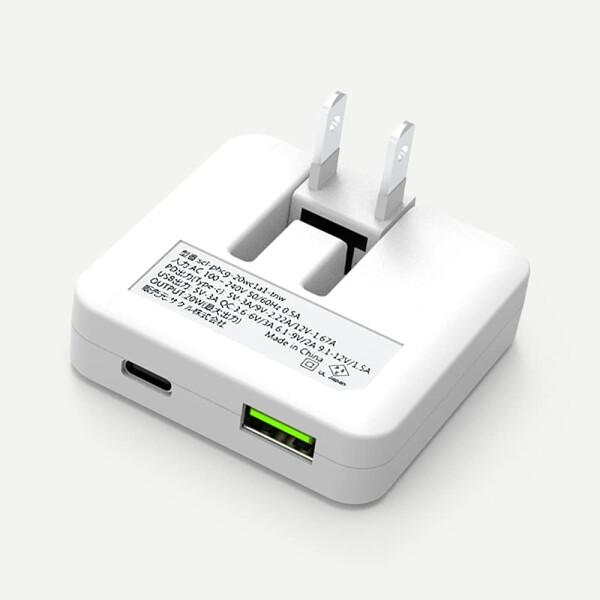 SUCCUL 充電器 薄型 (2ポート USB-C USB-A 急速充電器 20W) PD2.0急速...