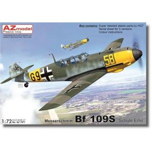 AZモデル 1/72 メッサーシュミット Bf109S 航空学校エミール プラモデル AZM7871｜trafstore