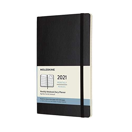 Moleskine 2021 Monthly Planner, 12M, Large, Black,...