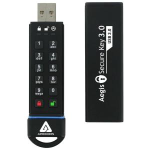 Apricorn Aegis Secure Key - USB 3.0 Flash Drive, ASK-256-60GB 暗号化USBメモリ MM1276 ASK3-60GB｜trafstore