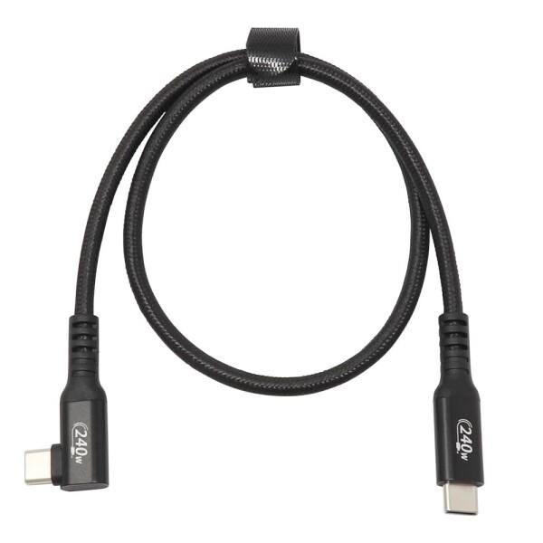 アイネックス PD240W対応 USB2.0 Type-Cケーブル C横L型 - C 0.5m U2...