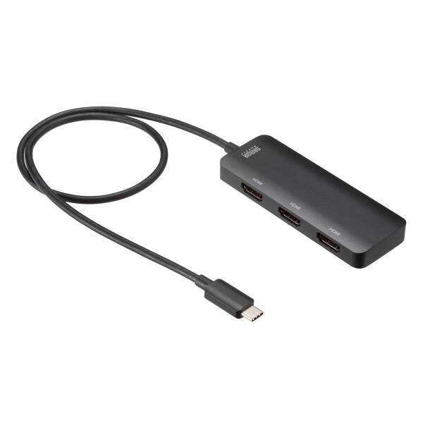 サンワサプライ USB Type C-HDMI変換アダプタ（3ポート/4K対応） AD-ALCMST...