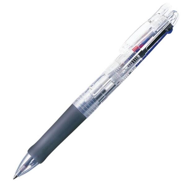 ゼブラ 3色ボールペン クリップオンG3C 透明 10本 B-B3A3-C