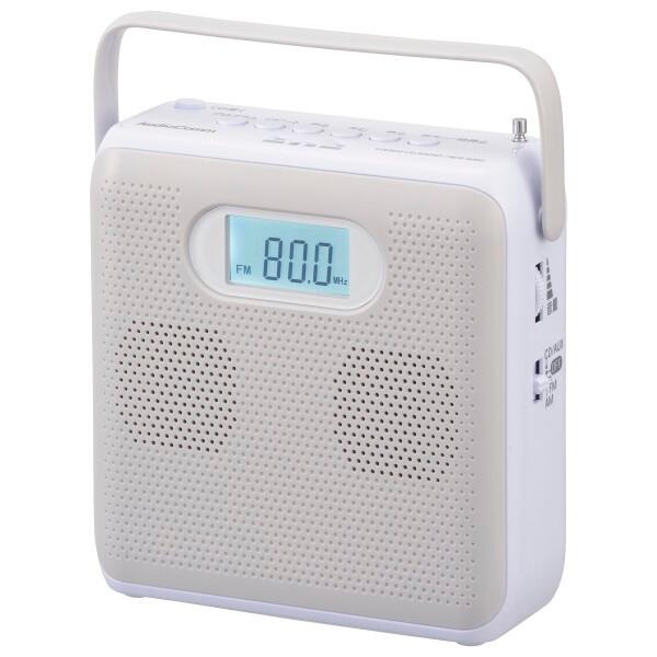 オーム電機AudioComm CDプレーヤー ポータブル ステレオ ラジオ 小型 CDラジオcdラジ...