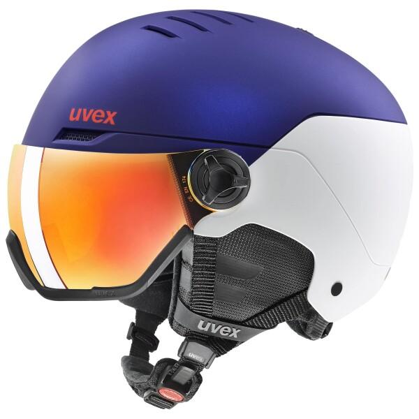 uvex(ウベックス) スキースノーボードバイザーヘルメット ダイヤル式サイズ調整 眼鏡使用可能 w...