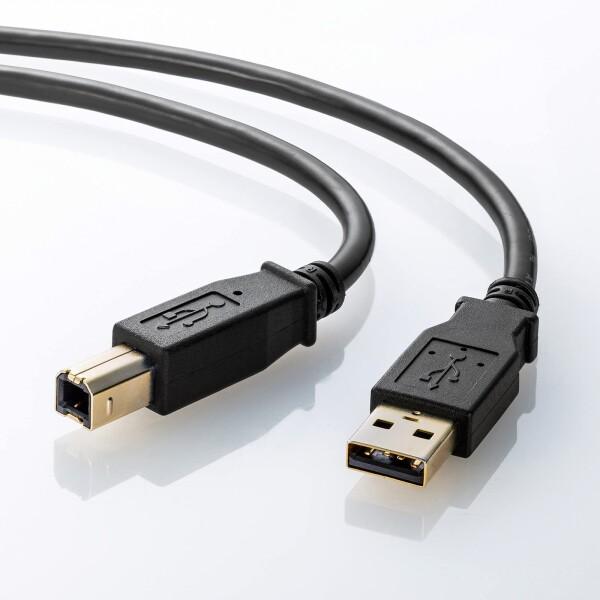 サンワサプライ(Sanwa Supply) USB2.0ケーブル(ブラック・2m) KU20-2BK...