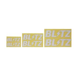 BLITZ(ブリッツ) ロゴステッカー W:100mm WHITE (2枚入り) 13975｜trafstore