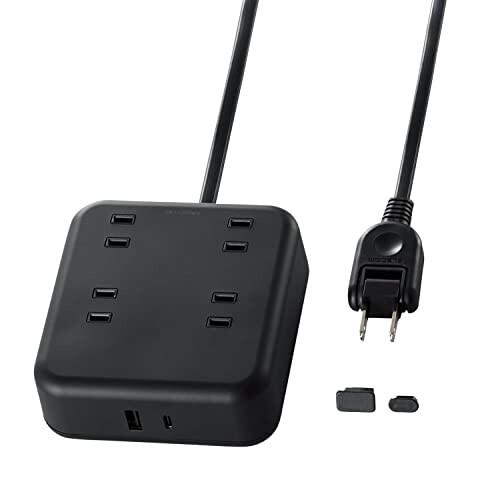 エレコム 電源タップ USBタップ 1m ( USB-C 1ポート / USB-A 1ポート / コ...