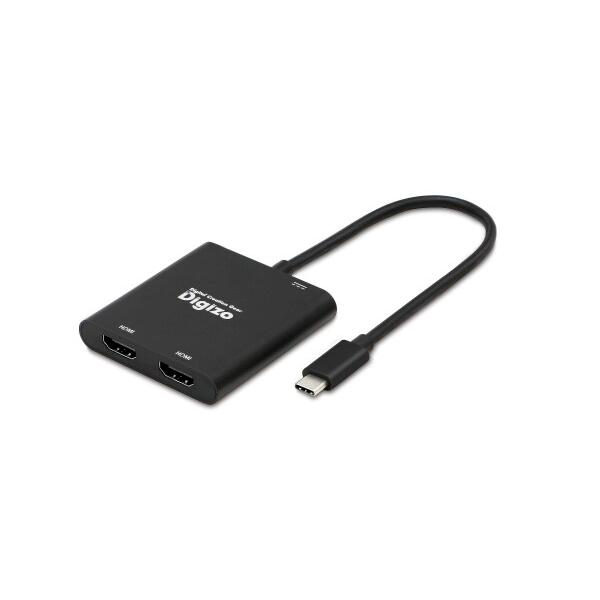 プリンストン Digizo USB-C HDMI変換アダプター 4K対応×2ポート 最大3画面表示 ...