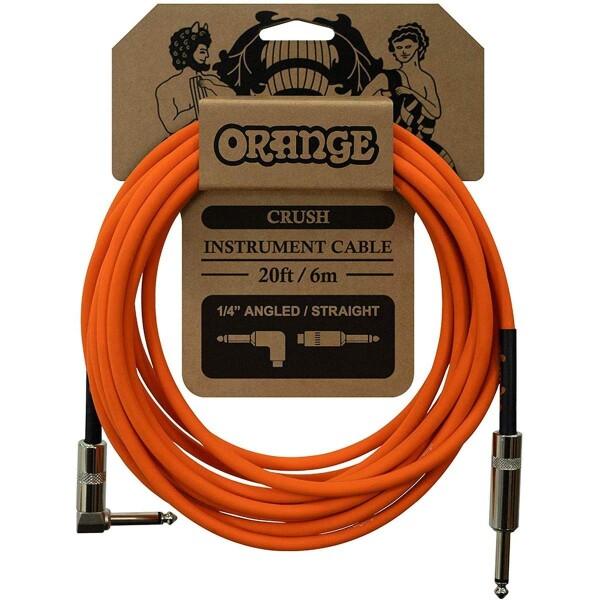 ORANGE CRUSH Instrument Cable 20ft 6m 1/4&quot; Angled ...