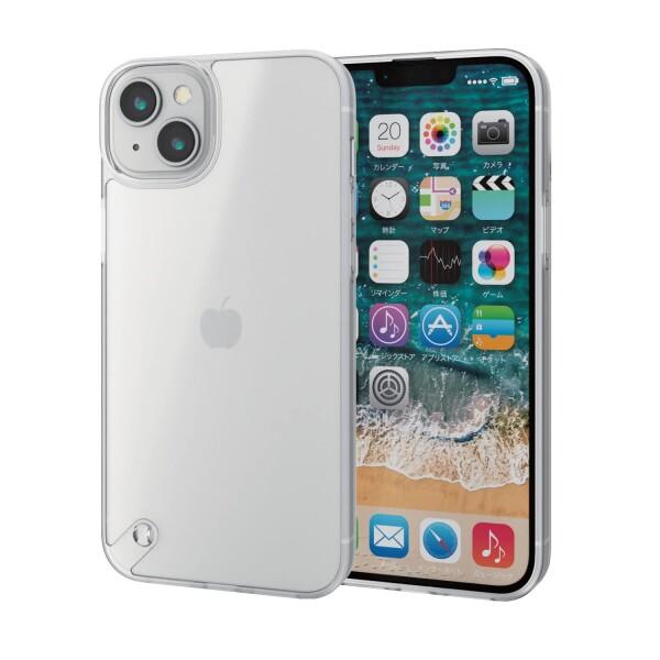 エレコム iPhone 14 Plus ケース カバー 耐衝撃 衝撃吸収 マット加工 指紋防止 半透...