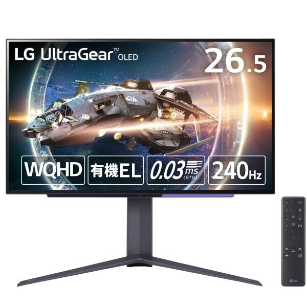 LG ゲーミングモニター UltraGear 27GR95QE-B 26.5インチ 有機EL WQH...