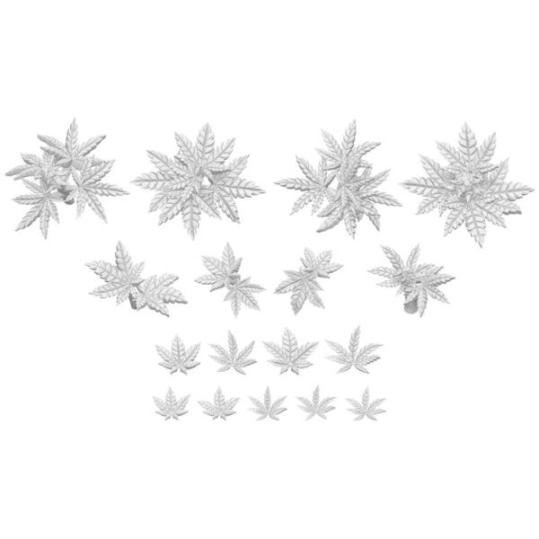 グリーンスタッフワールド ジオラマアクセサリー 3Dプリントセット 麻の葉 17個入 レジン