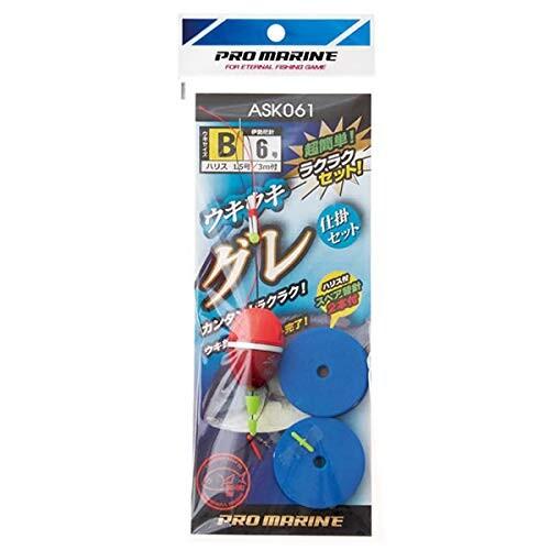 浜田商会 プロマリン ウキウキグレ仕掛セット 伊勢尼6号 ASK061 3B