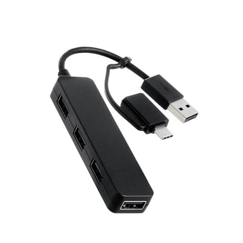 エレコム USBハブ USBHUB2.0 Type-C変換アダプタ付 4ポート ブラック U2H-C...