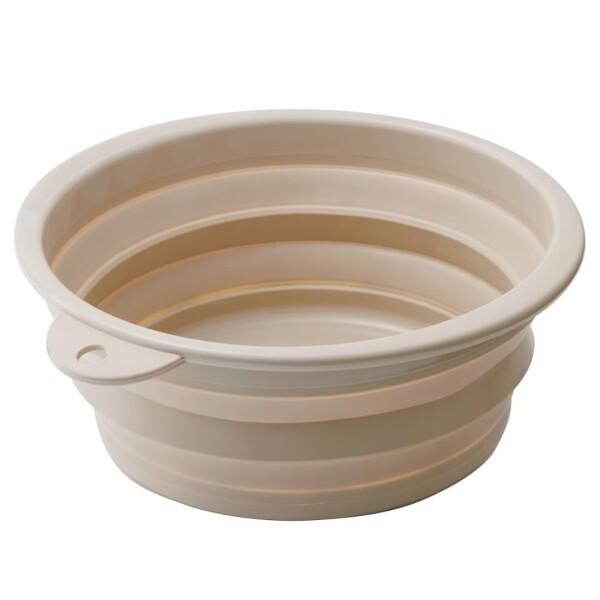 イセトウ(Isetou) たらい ソフトタブ ベージュ 12L 幅40.5×奥行42.6×高さ4.5...