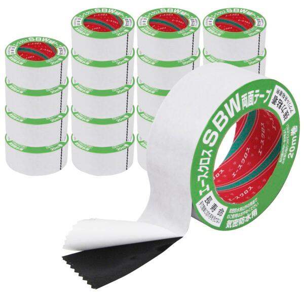 光洋化学 気密防水テープ エースクロス アクリル系強力粘着 両面テープ 剥離紙付 SBW 黒 5