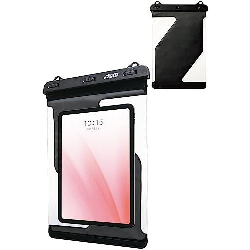 エレコム タブレット防水ケース IPX8 ボタンの押しやすいサイドフレームレスタイプ ネックスト