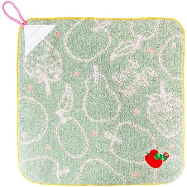 林(Hayashi) ループ付ハンドタオル 約34×34cm はらぺこあおむし ラインリンゴ WO4...