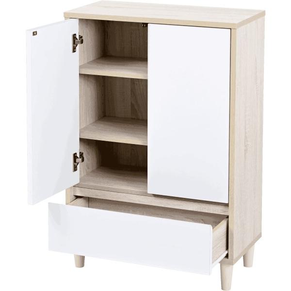 JKプラン リビングチェスト おしゃれ キャビネット 引き出し リビングボード 北欧 扉付き チェス