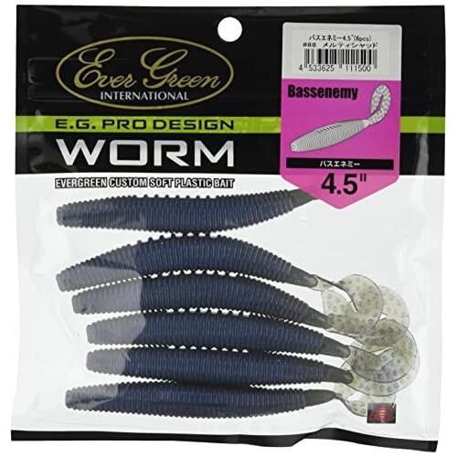 エバーグリーン(EVERGREEN) ワーム バスエネミー 4.5インチ メルティシャッド #88 ...