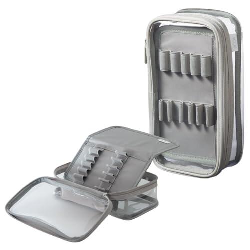 リヒトラブ XCOA リバーシブル クリヤーペンケース クリヤーグレー A3800-27