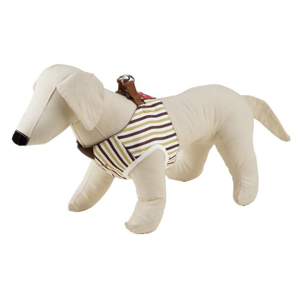 ペティオ (Petio) リトルエンジェル ベストハーネス ストライプ ブラウン 超小型犬用 SS ...