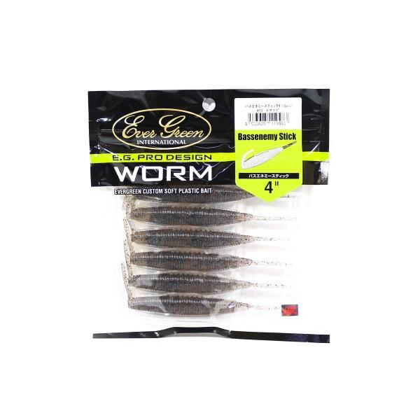 エバーグリーン(EVERGREEN) ワーム バスエネミースティック 4インチ #73 ヌマエビ