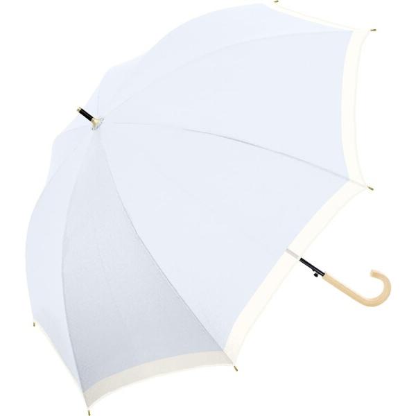 Parasol 婦人 長傘 手開き 晴雨兼用 UV オーガンジー バイカラー サックス UVカット ...