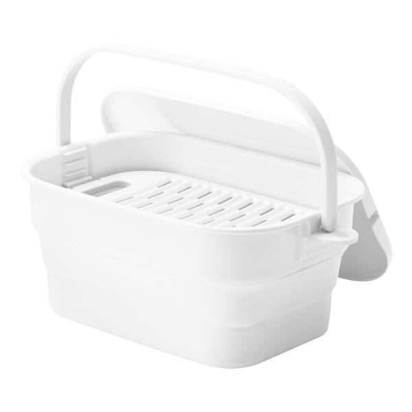 伊勢藤(ISETO) つけ置きバケツ 折りたためるつけ置き洗いバケツ ホワイト 7L 幅36.6×奥...
