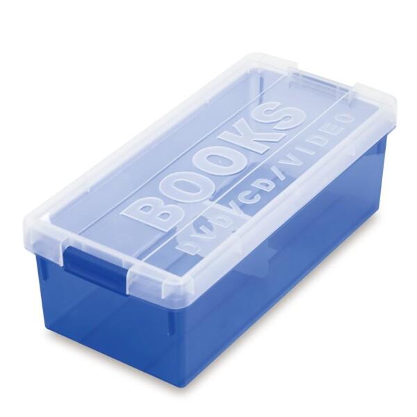 イセトウ(Isetou) 本収納ケース ブック&amp;メディアケース ブルー 幅22.0×奥行48.5×高...