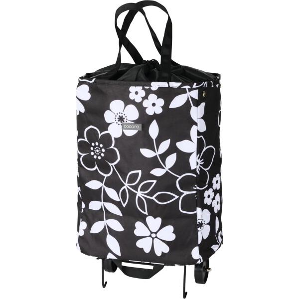 コ・コロ(Cocoro) フラワー ハンディトートカート ブラック 容量：30L ハンドル高：80c...