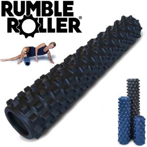 RumbleRoller ランブルローラー ロングサイズ  ハードタイプ（ブラック）フォームローラー トリガーポイント、筋・筋膜リリースに！｜traipara