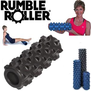 RumbleRoller ランブルローラー コンパクトサイズ  ハードタイプ（ブラック）フォームローラー トリガーポイント、筋・筋膜リリースに！｜traipara