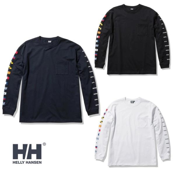HELLY HANSEN L/S Flag Logo Tee HE32127 ロングスリーブフラッグ...
