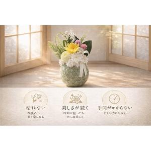【お線香セット】仏花 プリザーブドフラワー お...の詳細画像1
