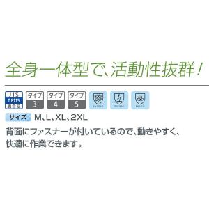 全身化学防護服 重松 マイクロケム 4000D...の詳細画像1