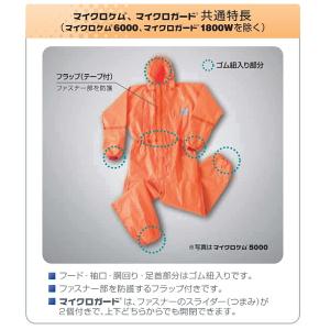 全身化学防護服 重松 マイクロケム 4000D...の詳細画像4