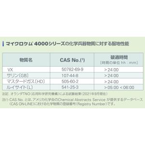 全身化学防護服 重松 マイクロケム 4000D...の詳細画像5