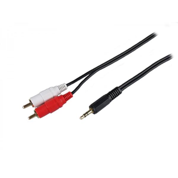 ipod ウォークマンからコンポへ接続！ＲＣＡ-3.5mmピンプラグコード　１ｍ