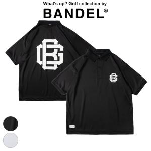 BANDEL バンデル ポロシャツ ブラック ホワイト 黒 白 ロゴ BG LOGO S/S SMOOTH POLO BG-BGPL UVカット｜transit