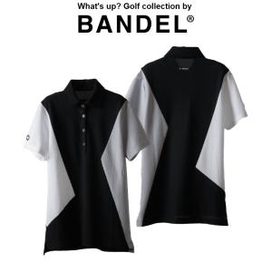 BANDEL バンデル ゴルフウェア ポロシャツ WOMENS ASYMMETRY SWITCH S/S POLO SHIRTS BGI-W3SASPL MULTI｜transit