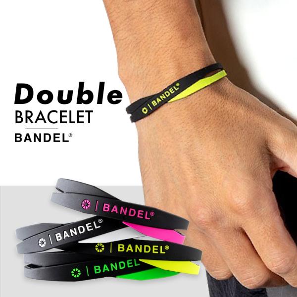 新作 バンデル ダブル ブレスレット プラチナシリコーン メンズ レディース 全4色 M L